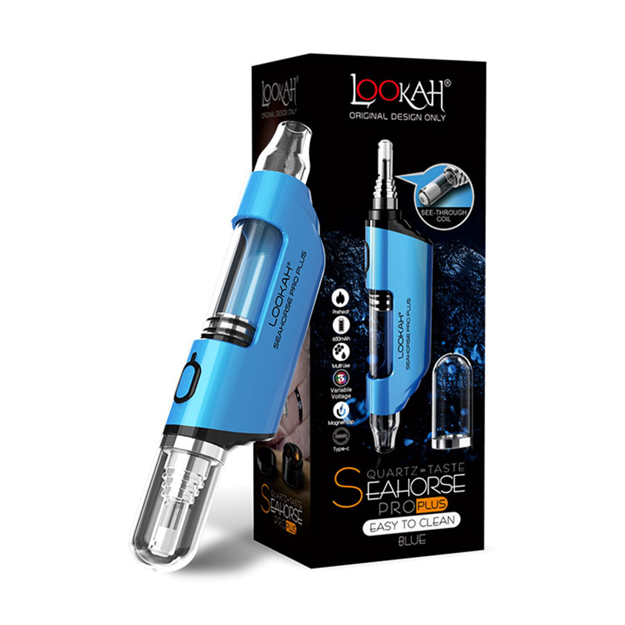 Lookah - Seahorse Pro Plus 650mAh Vaporizer Kit - SWED Lookah - Seahorse Pro Plus 650mAh Vaporizer Kit - SWED